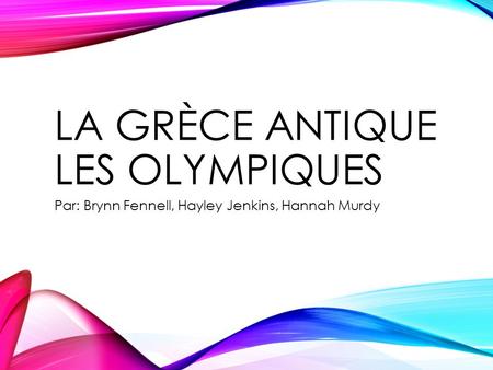 La Grèce Antique Les Olympiques