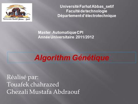 Université Farhat Abbas_setif