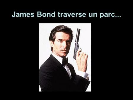 James Bond traverse un parc...