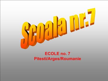 ECOLE no. 7 Pitesti/Arges/Roumanie