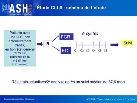 Étude CLL8 : schéma de l’étude