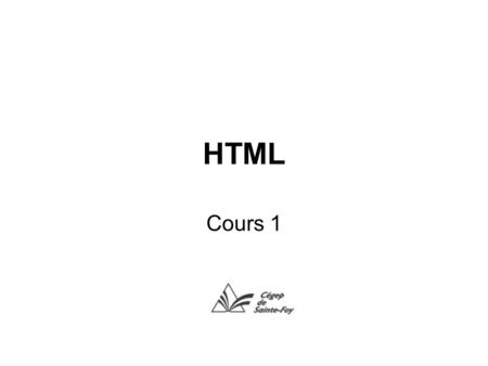 HTML Cours 1.