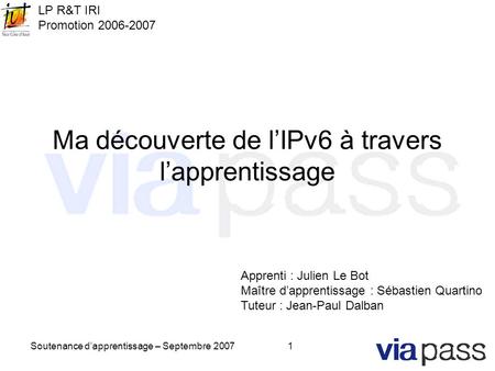 Ma découverte de l’IPv6 à travers l’apprentissage