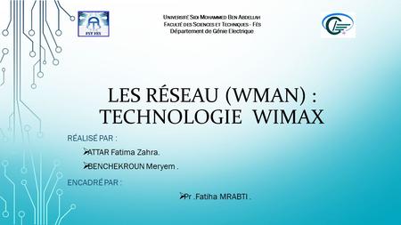 LeS réseau (WMAN) : Technologie WIMAX