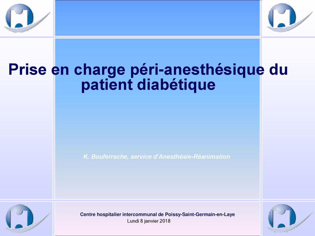 Gestion du patient diabétique en péri-opératoire - La SFAR