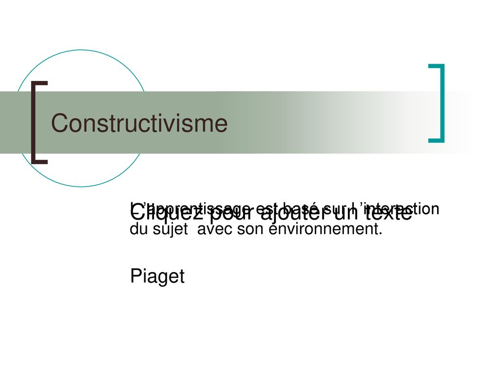 Constructivisme Piaget ppt t l charger