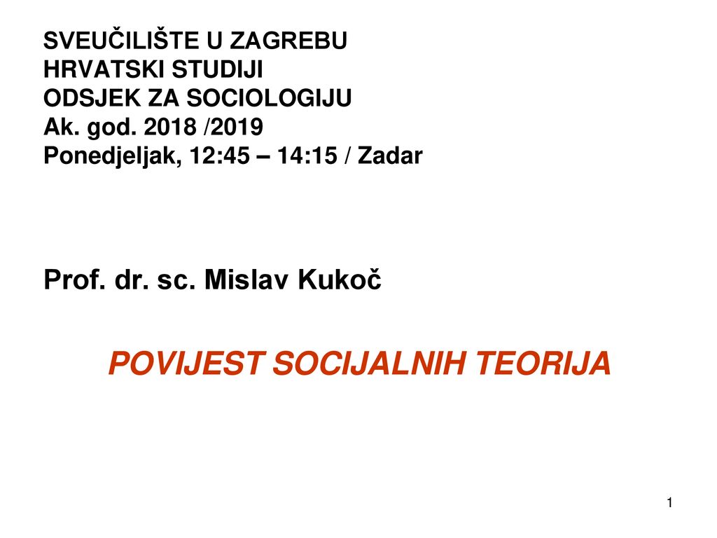 Povijest Socijalnih Teorija Ppt Telecharger