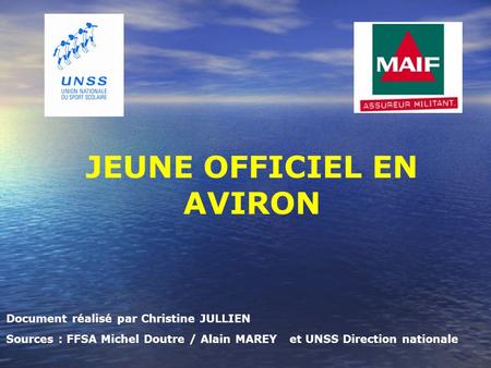 JEUNE OFFICIEL EN AVIRON