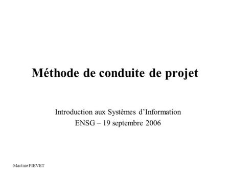 Méthode de conduite de projet