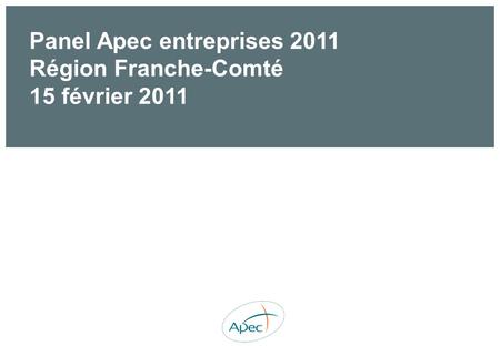 Panel Apec entreprises 2011 Région Franche-Comté 15 février 2011.