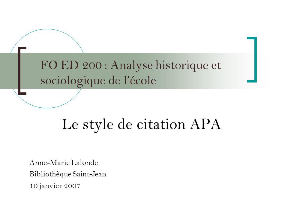 Fo Ed 0 Analyse Historique Et Sociologique De L Ecole Ppt Telecharger