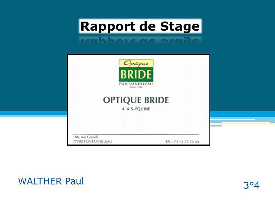 Rapport De Stage 3eme Opticien Pdf