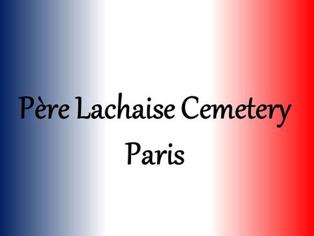 Père Lachaise Cemetery Paris. Allée in Père Lachaise.