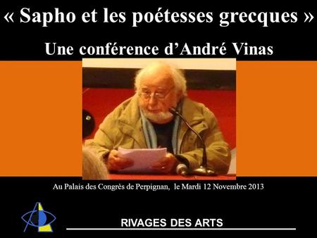 « Sapho et les poétesses grecques » Une conférence d’André Vinas