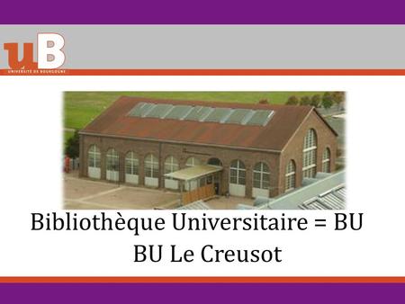 Bibliothèque Universitaire = BU