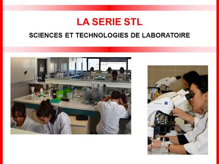 SCIENCES ET TECHNOLOGIES DE LABORATOIRE