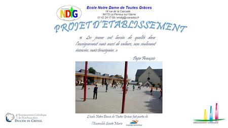 PROJET D’ETABLISSEMENT