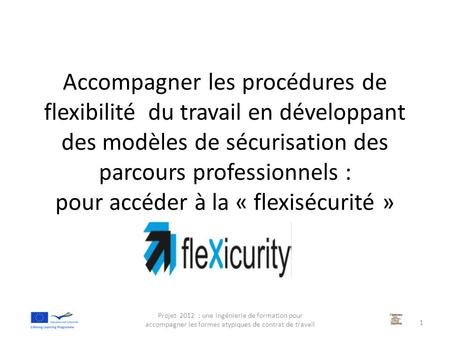 Accompagner les procédures de flexibilité du travail en développant des modèles de sécurisation des parcours professionnels : pour accéder à la « flexisécurité »