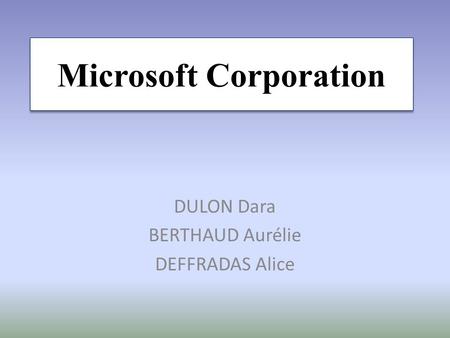 Microsoft Corporation