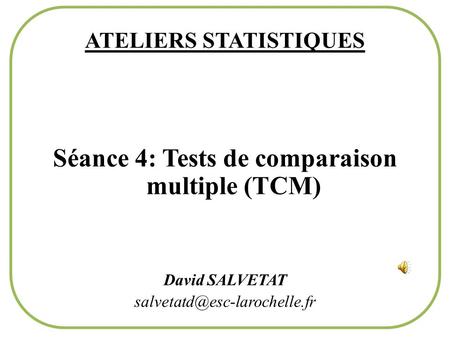 ATELIERS STATISTIQUES