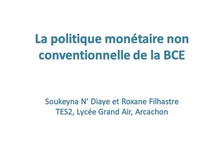 Comme viennent de l’expliquer nos camarades, face à la menace de déflation, les moyens conventionnels habituellement utilisés par la BCE pour rectifier.