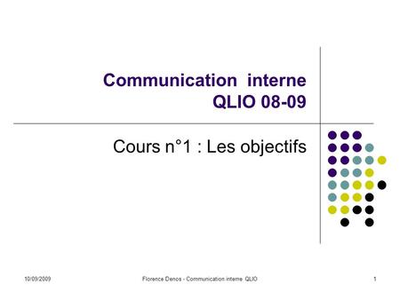 Communication interne QLIO 08-09