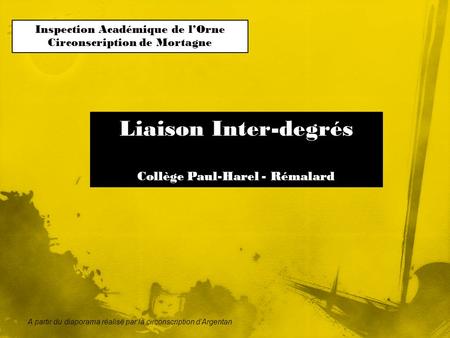 Liaison Inter-degrés Collège Paul-Harel - Rémalard