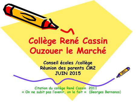 Collège René Cassin Ouzouer le Marché