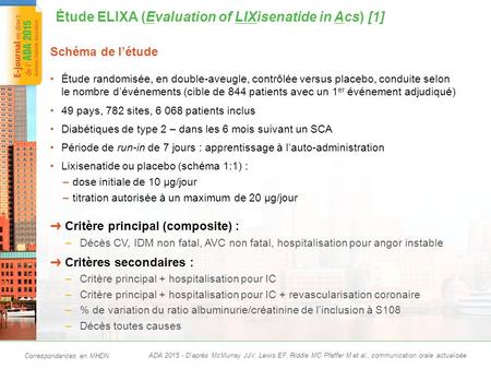 Étude ELIXA (Evaluation of LIXisenatide in Acs) [2]