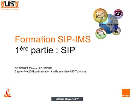 Formation SIP-IMS 1ère partie : SIP