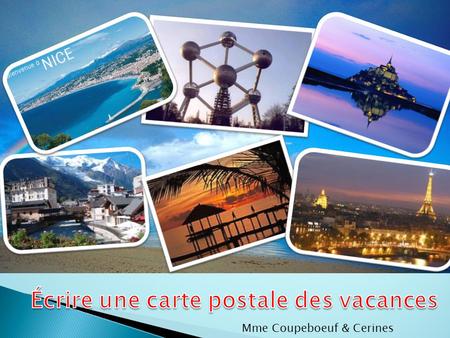 Écrire une carte postale des vacances