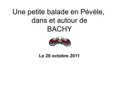 Une petite balade en Pévèle, dans et autour de BACHY Le 20 octobre 2011.