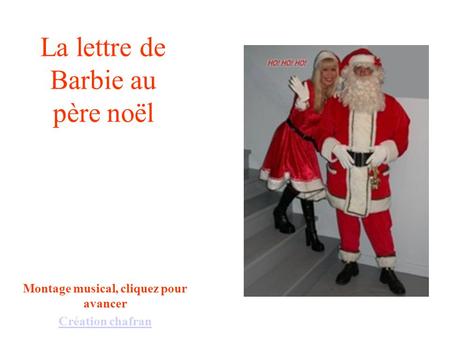 La lettre de Barbie au père noël