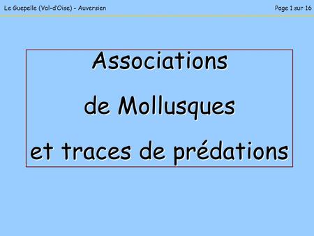 et traces de prédations