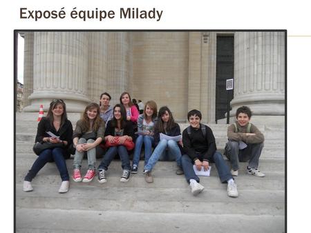Exposé équipe Milady. Nous sommes partis de la station Saint Michel et nous devions nous rendre à la Sorbonne qui a été dirigée par Richelieu.