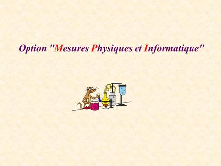 Option Mesures Physiques et Informatique