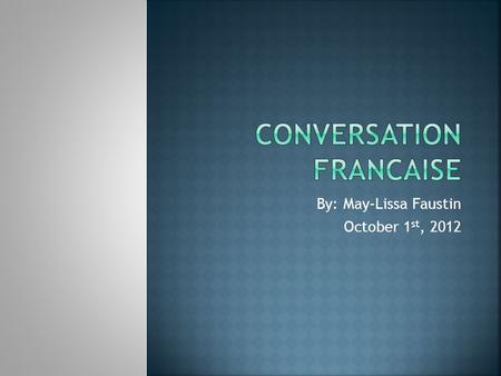 Conversation Francaise