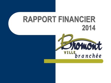 RAPPORT FINANCIER 2014. | rapport financier 2014 Sommaire des résultats à des fins fiscales consolidés Exercice terminé le 31 décembre 2014.