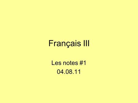Français III Les notes #1 04.08.11. Le centre-ville- Un quartier- Ancien(ne) La banlieue- Un lotissement- Un immeuble- Un appartement- Un étage- Le rez-de-chaussée.