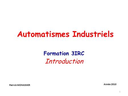 Formation 3IRC Introduction