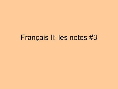 Français II: les notes #3. Le passé composé des verbes réfléchis ALL reflexive verbes have être as the helping verb (like VANDERTRAMPS) You also may have.