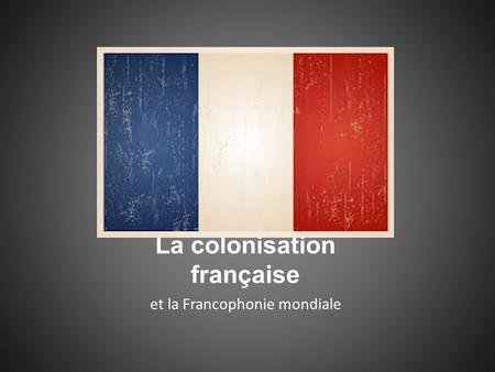 La colonisation française