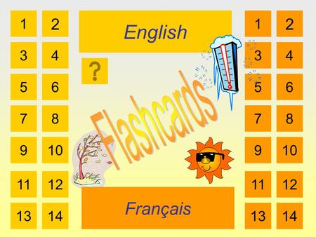 English Français 1 3 2 4 5 7 6 8 910 1112 1314 1 3 2 4 5 7 6 8 910 1112 1314.
