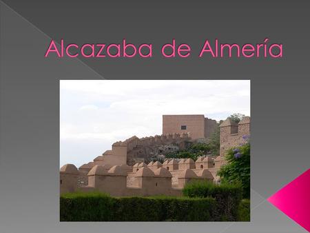  Édification de la défense située dans le cadre de la ville de Almeria, exactement dans le nord de la coque historique. Une arabe est une citadelle construite.