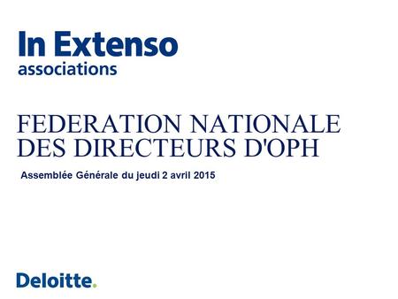 FEDERATION NATIONALE DES DIRECTEURS D'OPH