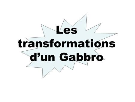 Les transformations d’un Gabbro