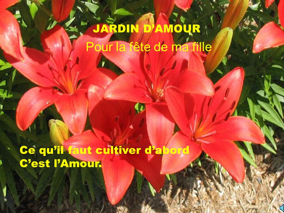 Pour La Fete De Ma Fille Jardin D Amour Ppt Telecharger