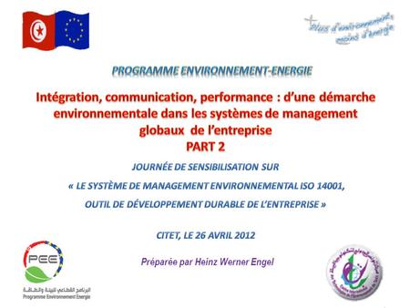 PROGRAMME ENVIRONNEMENT-ENERGIE