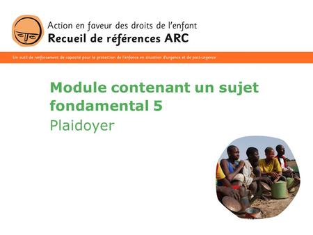 Module contenant un sujet  fondamental 5