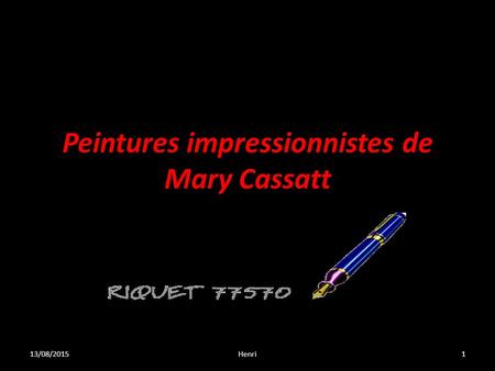 Peintures impressionnistes de Mary Cassatt